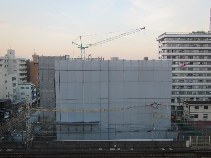 すみだ北斎美術館 , 躯体が出来上がりました。今後は建物竣工に向け、内装・外装の仕上工事を行っていきます。